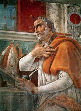 Saint Augustine in His Study by Sandro Botticelli, 1480, Chiesa di Ognissanti, Florence, Italy.