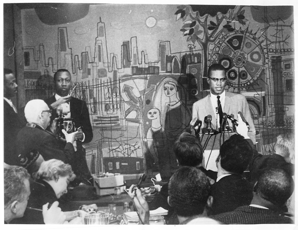 (1964) "More violence on the racial scene in 1964 than Americans have ever witnessed" was predicted in New York by Malcolm X, a militant nationalist who broke with the Black Muslim movement headed by Elijah Muhammad to form his own organization, Muslim Mosque, Inc. Though personally continuing to espouse the teachings of Muhammad, he said, the new group would be politically oriented and would seek support among the nation's non-Muslim black community and any others willing to follow the black nationalist banner. "White people will be shocked when they discover that the passive little Negro they had known turns out to be a roaring lion." Religion News Service file photo