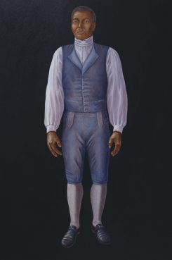 A painting of Fortune by William Westwood, a medical illustrator, based on Fortune's skeleton. Photo courtesy Mattatuck Musuem