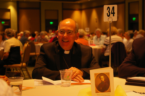 Seattle Archbishop J. Peter Sartain, LCWR's apostolic delegate, is seen at the group's annual assembly Aug. 13. RNS photo courtesy Joshua J. McElwee/National Catholic Reporter