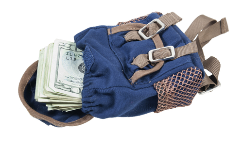 What would you do if you found a backpack stuffed with money? Would it make any difference if you were homeless and jobless? Image courtesy of Dani Simmonds via Shutterstock.