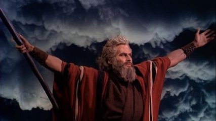 Charlton Heston as Moses in "The Ten Commandments"