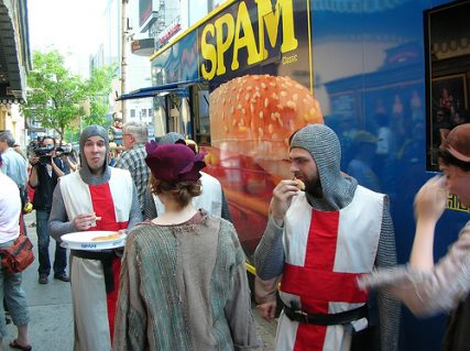 The knights who don't say "Ni!" eat a whole lot of SPAM.