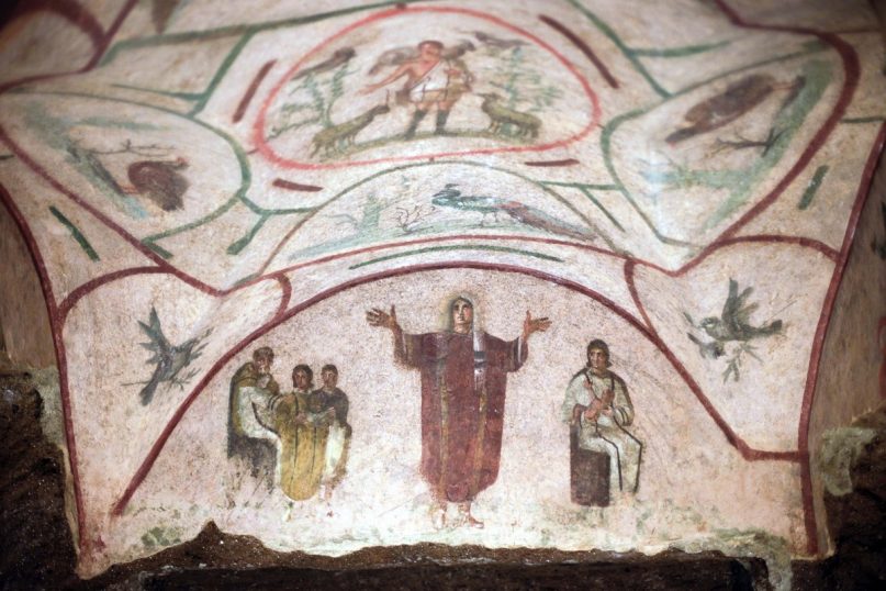 Fresco from the Catacombs of St. Priscilla