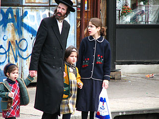 An Ultra-Orthodox (haredi) family in Brooklyn