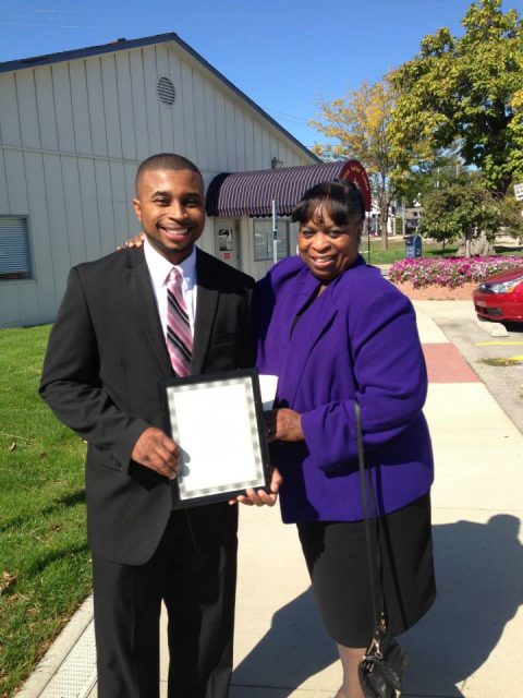 Rev. Elree Canty, pastor at Grace and Mercy Christian Church, a nondenominational church in Lenexa, Kan., with his mom Dr. Cheryl Canty. Photo courtesy Grace & Mercy Christian Church