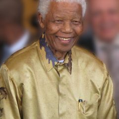 Nelson Mandela in Johannesburg, Gauteng, on 13 May 2008.