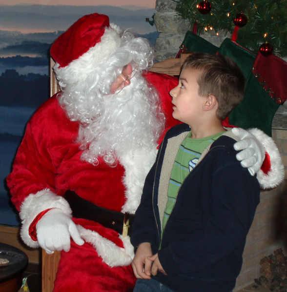 Santa with boy