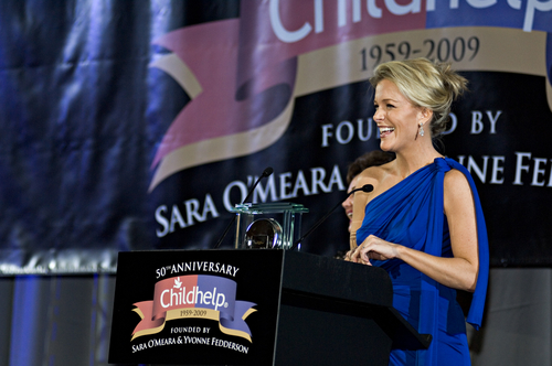 Fox News anchor Megyn Kelly receives the Childhelp Positive Impact in the Media Award at the Childhelp Drive the Dream Gala on January 9, 2009 in Scottsdale, Ariz.