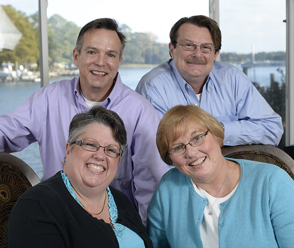 The four plaintiffs in a major Virginia case challenging the state to permit gay marriage are, clockwise from top left, Tim Bostic, Tony London, Mary Townley and Carol Schall.   Photo by H. Darr Beiser, courtesy USA Today