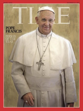 Time magazine's cover shot of Pope Francis, "Person of the Year" for 2013