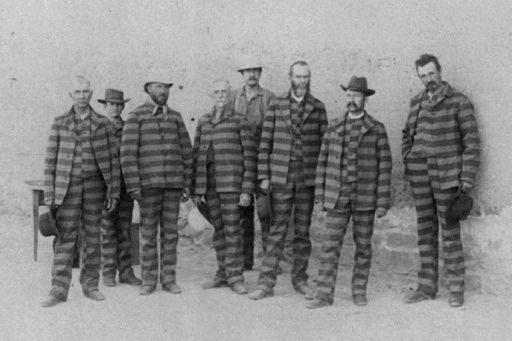Utah Mormons incarcerated around 1885 for the practice of polygamy. 