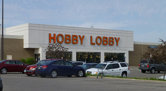 A Hobby Lobby in Mansfield, Ohio is one of 588 stores owned by Christian owner David Green. - Image courtesy of Nicholas Eckhart (http://www.flickr.com/photos/fanofretail/8779331898/sizes/l/)