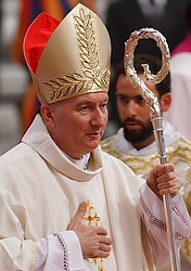 Pope Francis has named Vatican Secretary of State Archbishop Pietro Parolin as one of 19 new cardinals.(CNS photo/Paul Haring)
