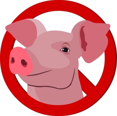 A 'no pork' illustration