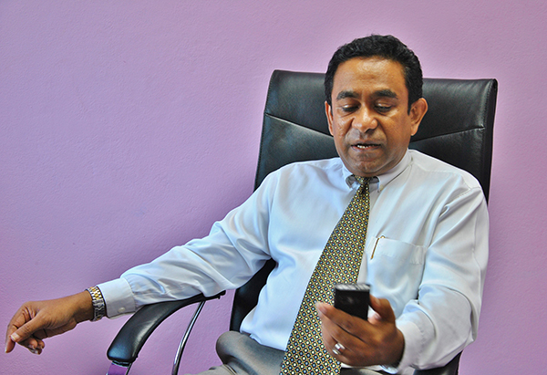 Maldivian President Abdulla Yameen, pictured here, has refused to ratify a bill that seeks to partially criminalize marital rape, calling it “un-Islamic.” RNS photo by Vishal Arora
