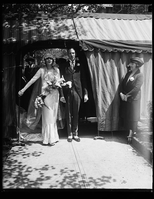 A 1924 wedding ceremony. 