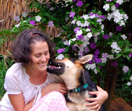 Rachel Marie Stone with her dog, Molly, 2014. Photo courtesy Rachel Marie Stone.