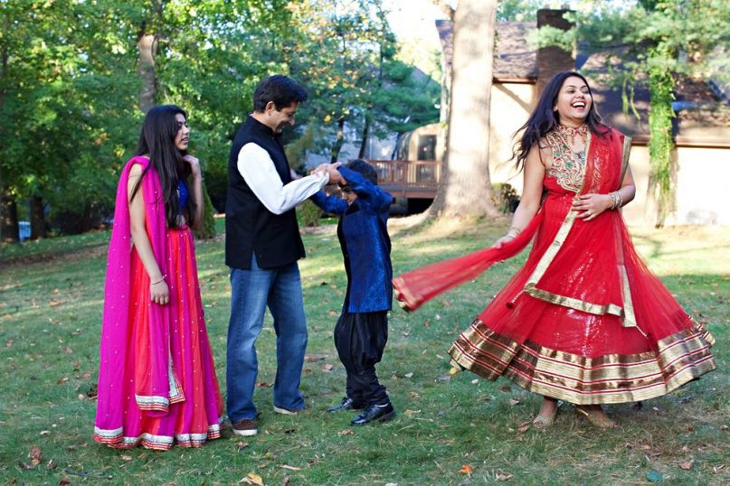 Jyoti Sharma (right) celebrates Diwali with her family. Photo courtesy of Jyoti Sharma