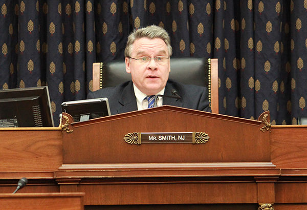 The persecution of Christians has gone from bad to extraordinarily worse, said New Jersey Congressman Chris Smith, pictured here, at the congressional hearing on Capitol Hill on Tuesday (Feb. 11). RNS photo by Amanda Murphy