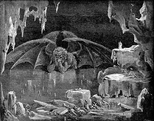 Satan in Inferno, as imagined by Gustave Dore's illustration. Image via Wikimedia Commons (http://bit.ly/1iWIvbM)