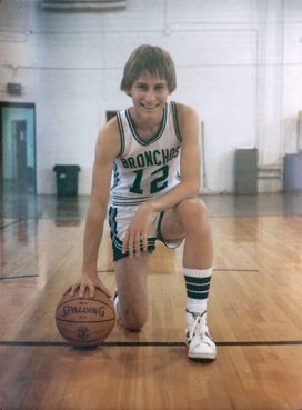 Steve Green in his high school basketball photo, playing for the Bethany Broncos. Photo courtesy of Green family