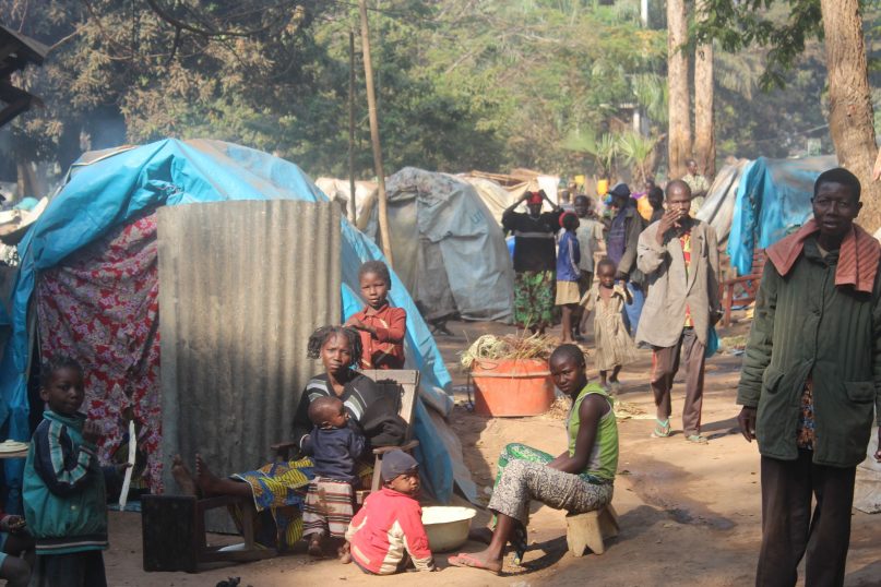 A refugee camp in the Central African Republic.