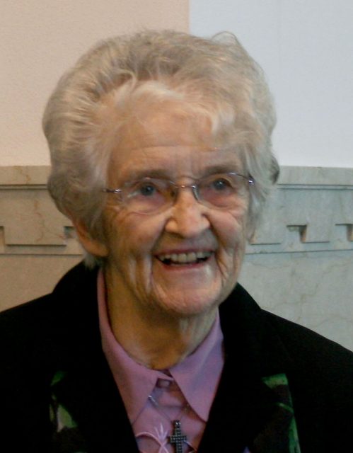 Sister Lillian Harrington says, “I don’t think about dying, I think about living.” Photo courtesy of Mount St. Scholastica