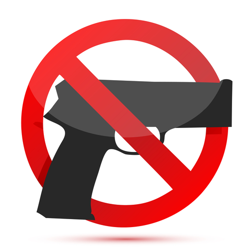 No guns allowed.
