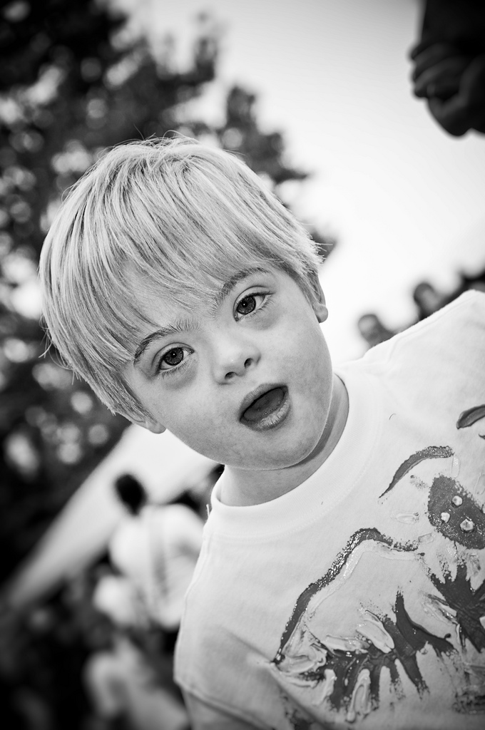 A child at the Down Syndrome Association of Central Florida's Step Up for Down Syndrome