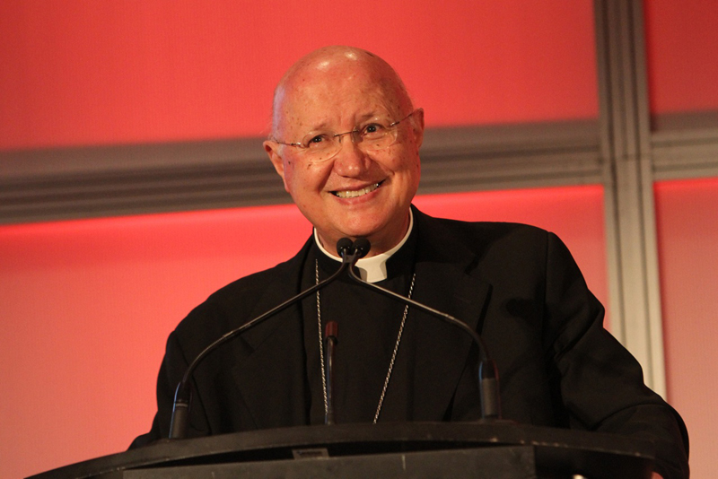 Archbishop Claudio Maria Celli speaks during the World Communications Day Media Conference on Thursday, May 22. Photo courtesy of Diocese of Brooklyn