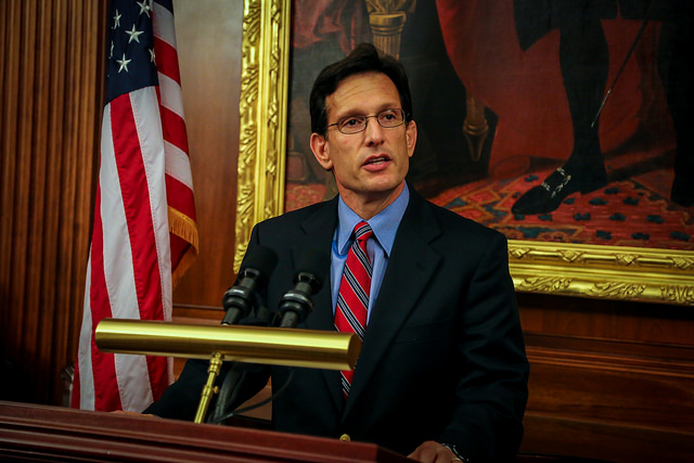 Rep. Eric Cantor lost his bid for reelection, leaving the House with no Jewish Republican members. Photo courtesy of Eric Cantor's Flickr account