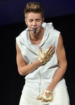 Justin Bieber performing on "Believe Tour" in October 20, 2012. Photo by Joe Bielawa. 