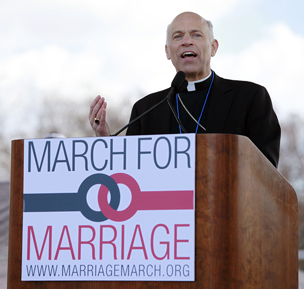 San Francisco's Archbishop Salvatore Cordileone speaks at the 2013 March for Marriage event in Washington, D.C.