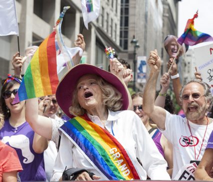 Same-sex marriage pioneer Edie Windsor served as the grand marshal for the 43rd annual Pride Parade in Manhattan.