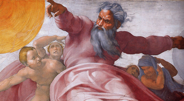 Image: Michelangelo's depiction of God's face