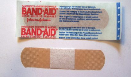 Band-Aid Brand bandage. Photo courtesy Svetlana Miljkovic via Wikimedia Commons.