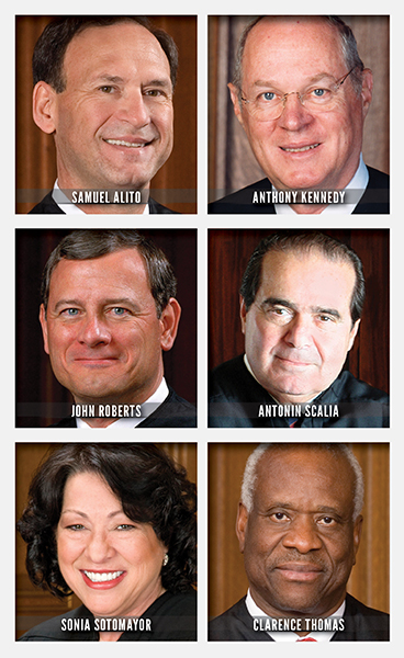 Six of the nine Supreme Court Justices are Catholic.
