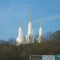 The Mormon Temple, Kensington, Maryland, from the Beltway. Photo courtesy of Mr. TinDC via Flickr