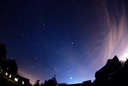 Winter Constellations and Zodiacal Light. Photo courtesy Phillip Chee via Flickr Creative Commons.
