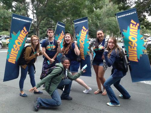 A group of student involved with InterVarsity Christian Fellowship, an evangelical Christian group with 860 chapters in the United States. Photo courtesy of Sonoma State Star