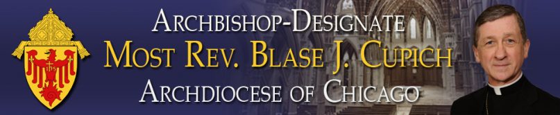 Banner on website of the Archdiocese of Chicago