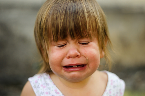 Little child crying.