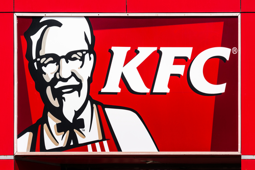 Kentucky Fried Chicken restaurant sign. Image courtesy of Radu Bercan via Shutterstock