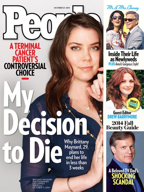 People Magazine cover featuring Brittany Maynard.