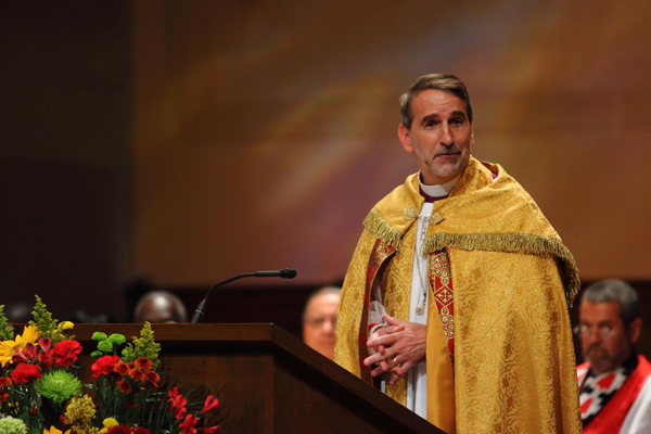 The Most Rev. Foley Beach, the new archbishop of the Anglican Church in North America, during the Oct. 9 installation service. Photo courtesy of Anglican Church in North America