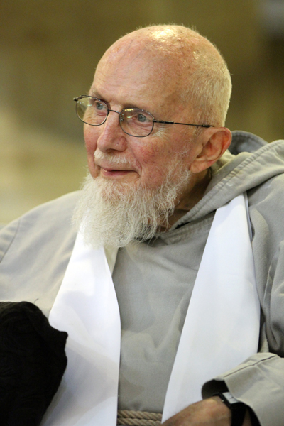 The Rev. Benedict J. Groeschel, a founder of the Franciscan Friars of the Renewal, is seen concelebrating a Mass at St. Patrick's Cathedral in New York Aug. 4. Groeschel died on Oct. 3 after a long illness. He was 81. Religion News Service photo by Gregory A. Shemitz