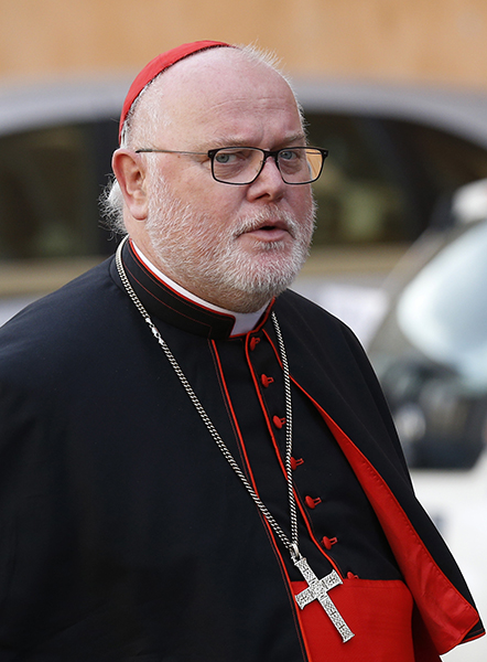 Cardinal Reinhard Marx of Munich and Freising, Germany, arrives for the morning session of the extraordinary Synod of Bishops on the family at the Vatican Oct. 16. Photo by Paul Haring, courtesy of Catholic News Service