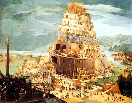 "The Tower of Babel" oil painting from 1604.