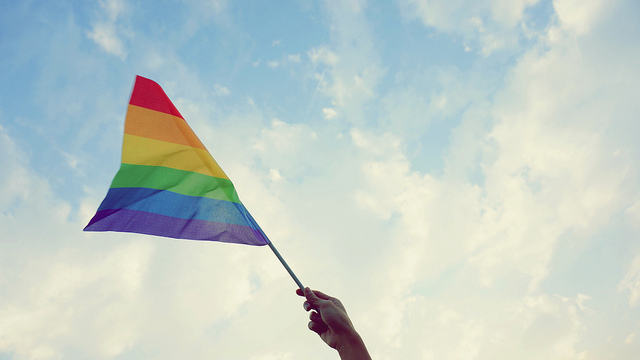 Rainbow flag. Photo courtesy user “Pauly” via Flickr Creative Commons.